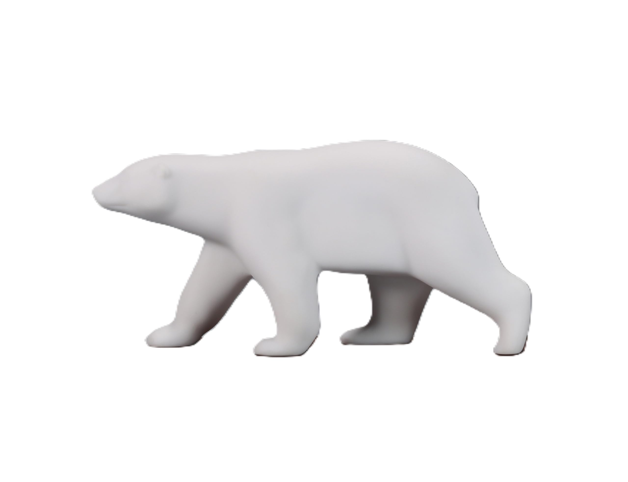Polar Bear Sculpture by John Perry Pellucida 10in long, signed underside