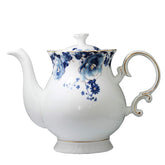 Jomop european style ceramic teapot in blue and white