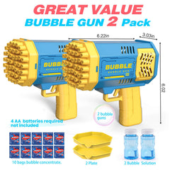 Bubble machine 2-piece set with refills and concentrate