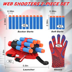 Two gloves and two shooters part of JONEG Web Shooters kit