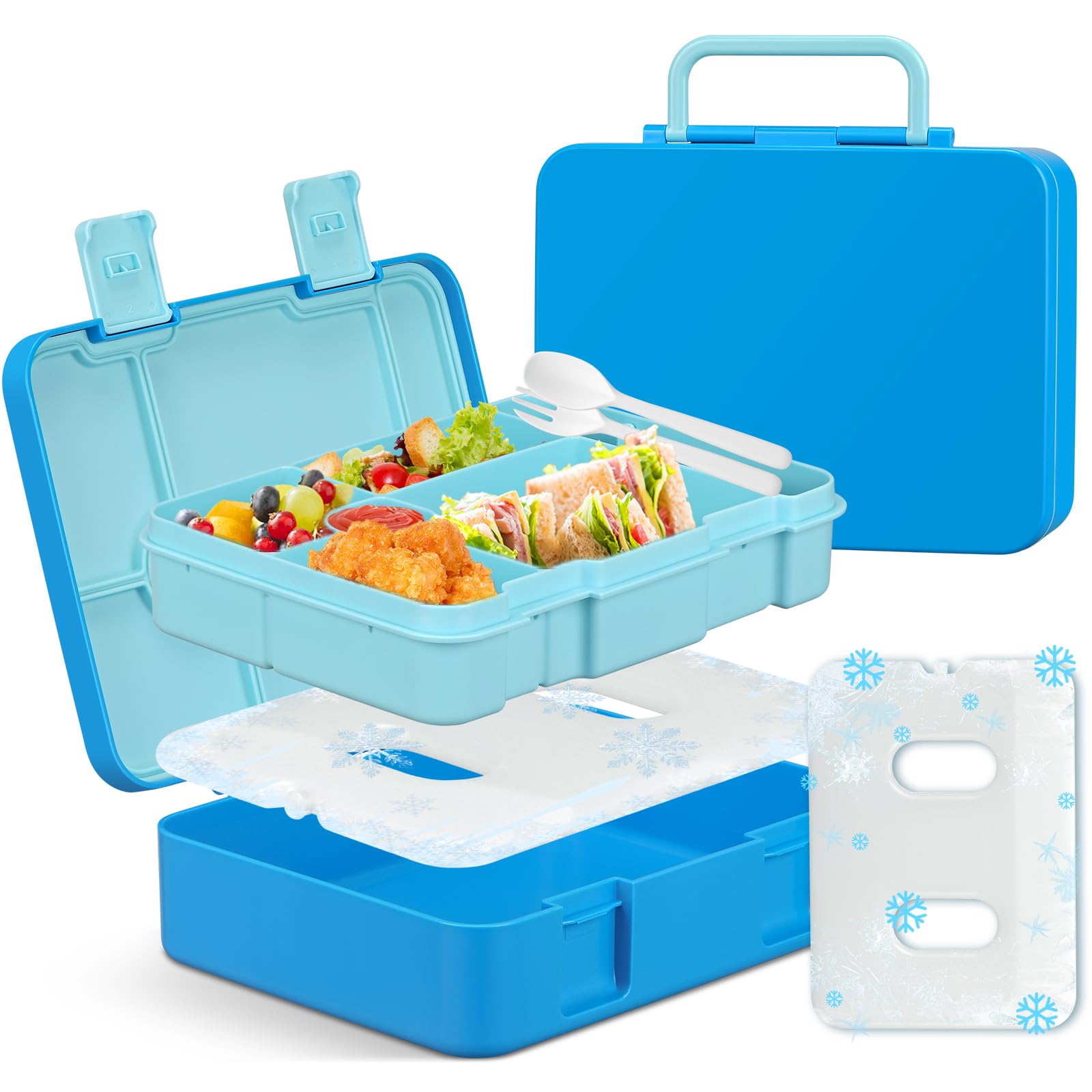 JOOPETALK Chill Bento Lunch Box six-compartment layout with ice pack