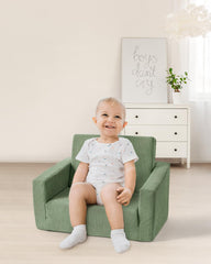 Jouha toddler chair 2-in-1 folding sofa convertible green