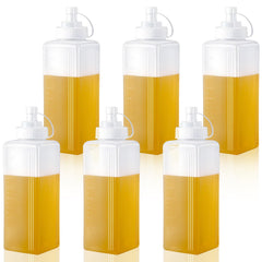 JOUTYFOR 6-pack large condiment squeeze bottle set with 1000ml capacity