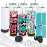 Joyclub 20 oz sublimation bluetooth speaker tumbler front view
