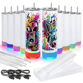 Joyclub 20oz sublimation speaker tumbler with colorful base