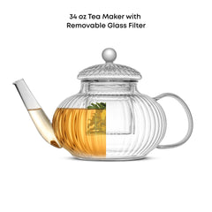 Stovetop safe borosilicate glass kettle by JoyJolt