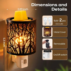 Plug-in wax warmer wall mount with spare bulb
