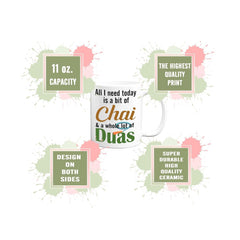 Chai coffee mug 11oz ceramic JR Decal
