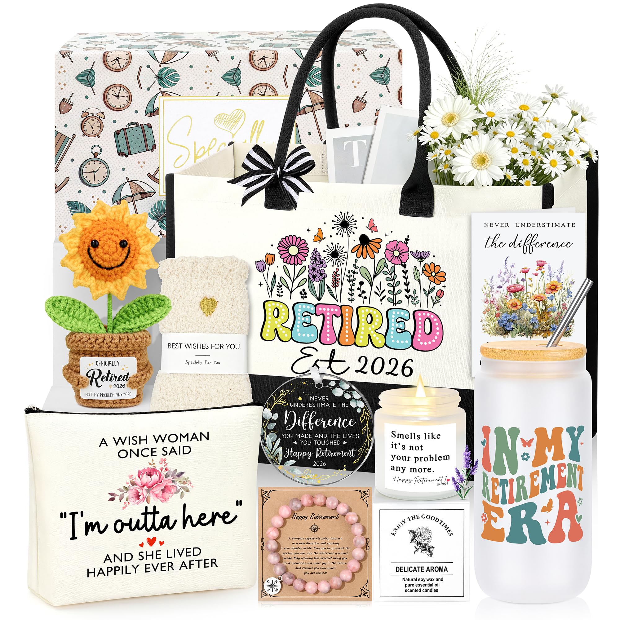 JTENGTOP retirement gift woman 2026 tote bag