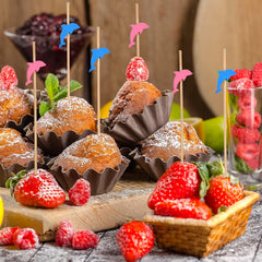 Bamboo toothpicks for drinks and desserts 100 pieces