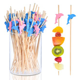 JtmyAota dolphin toothpicks 100 pack bamboo