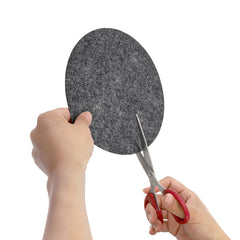 Grey round felt plate separators for porcelain and saucers