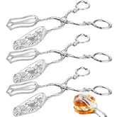Jucoan 3 pack vintage silver serving tongs