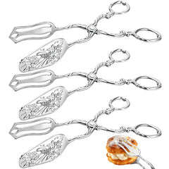 Jucoan 3 pack vintage silver serving tongs