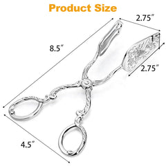 8.5 inch zinc alloy serving tongs