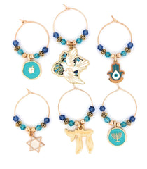 Peace Dove charm for Hanukkah wine glass