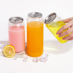 Juiced Fresh clear plastic can cups with lids 16 oz 100 pack