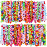 Juinte Hawaiian leis bulk 200 pieces mixed colors for luau party