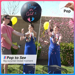 Latex balloon with paper tassel for safe gender reveal decor