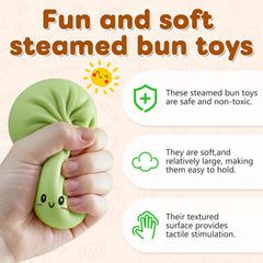 Soft tactile dumpling shape stress relief toy blue