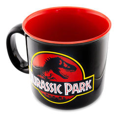 Park Ranger text on official Jurassic Park mug