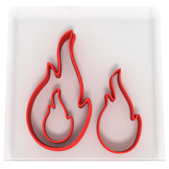 JUST CUTTERS Flame Shape Cutters 3cm 5cm 8cm sizes