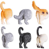 Juvale refrigerator magnet set 6 cat butt design in multi color