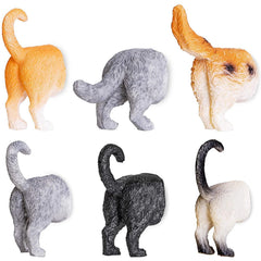 Juvale refrigerator magnet set 6 cat butt design in multi color