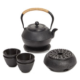 Juvale 40 oz stovetop cast iron teapot with infuser