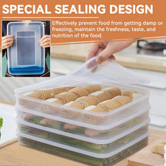 Transparent plastic food storage container for kitchen and fridge