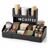 JYPS Double-Deck Coffee Organizer front view showing 11 large compartments