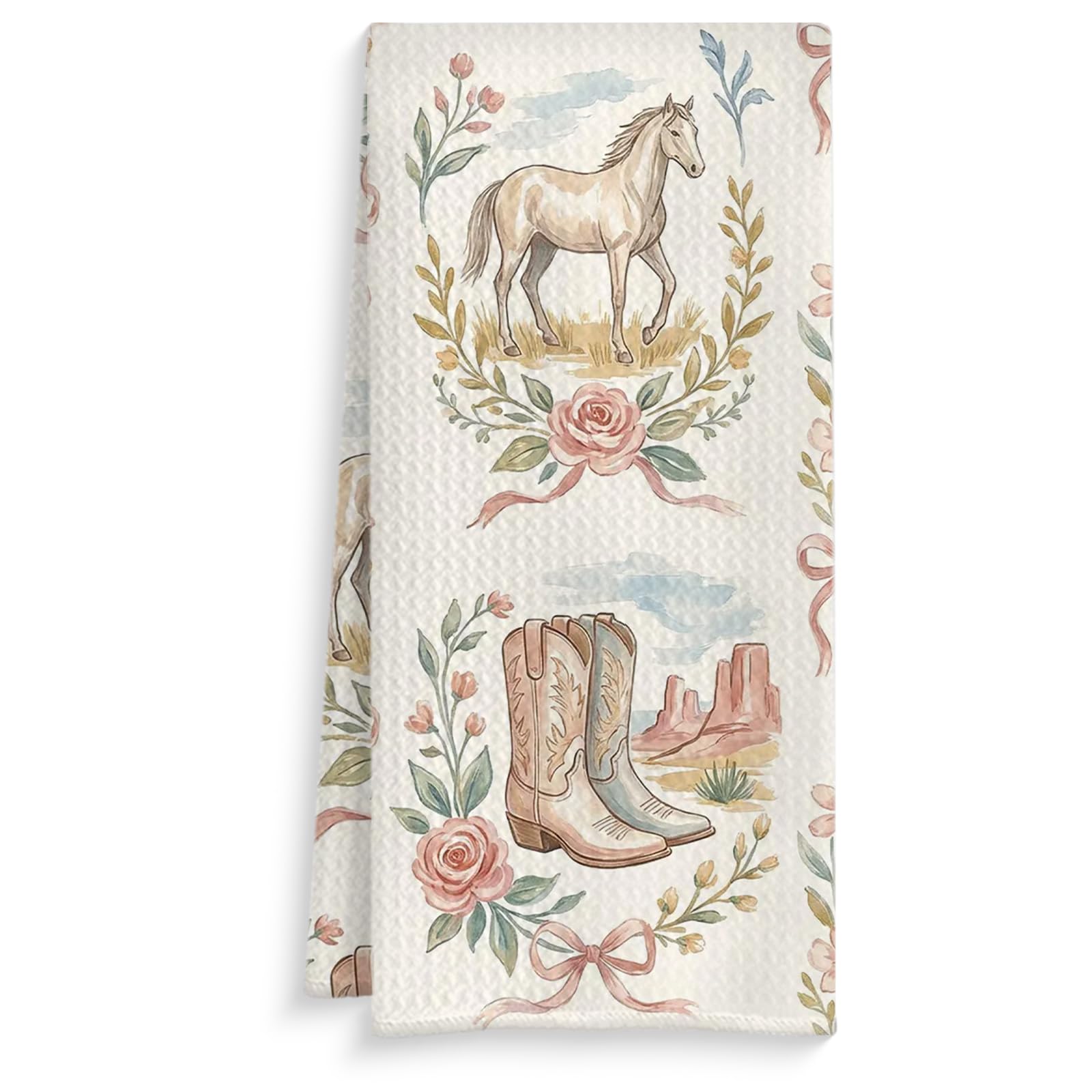 JZHMLXZ Western Cowgirl Kitchen Towels 16x24 size