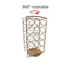Rotatable pod rack for kitchen counter and break room