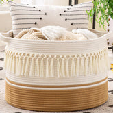KAKAMAY blanket basket cotton rope storage