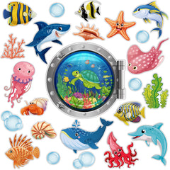 Kanayu 24 Pcs ocean magnets on metal surface