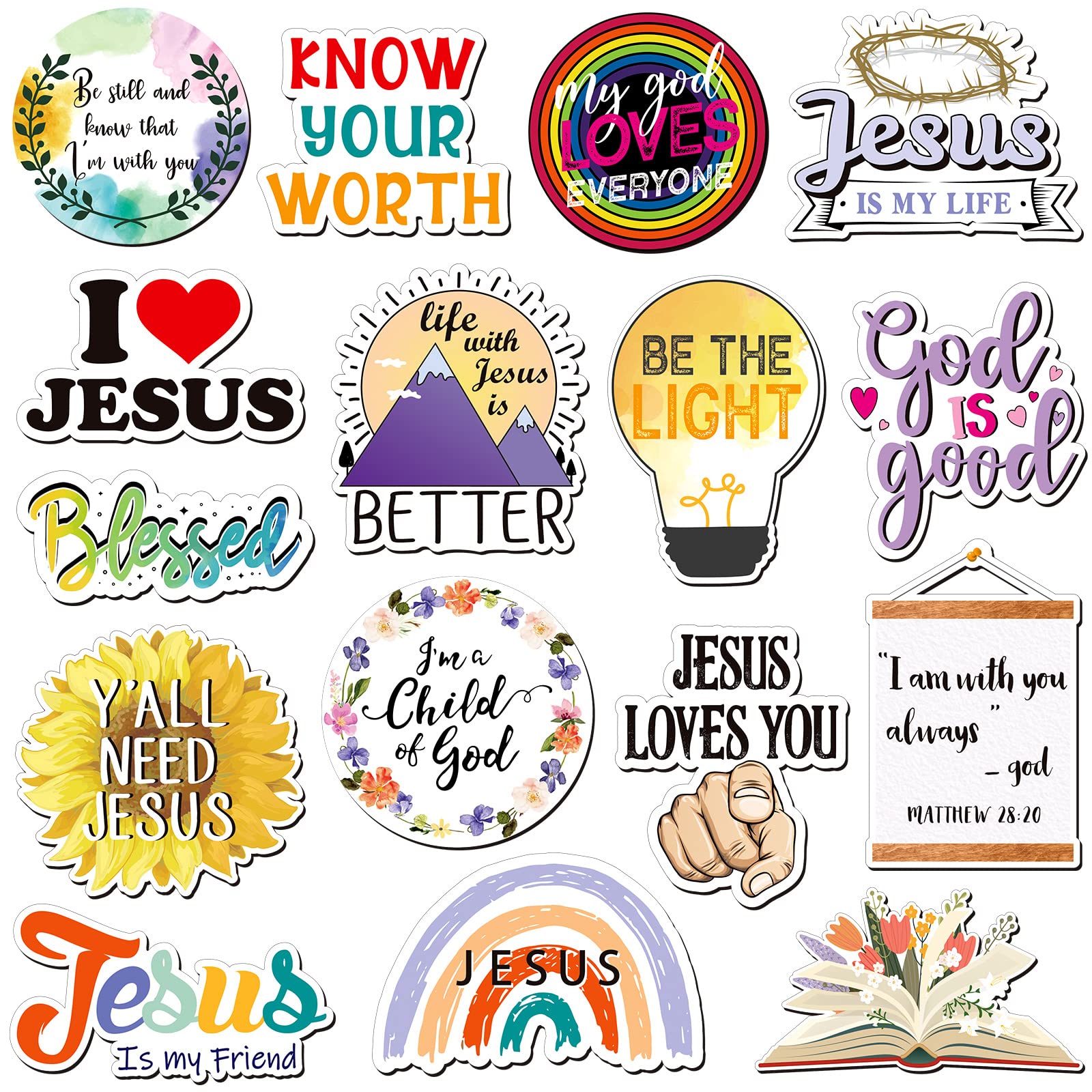 Kanayu Bible Verse Magnets 16 pieces for fridge