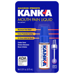 Kank-A Mouth Pain Liquid 0.33 oz packaging
