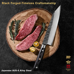 kanngou kiritsuke knife 8.27 inch blade close-up