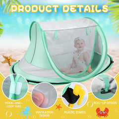 Kapeazo beach tent includes 4 pegs and carry bag