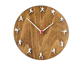 Karate Taekwondo wood wall clock 10 inch diameter