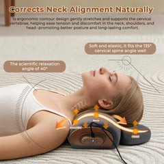 KASHIBANG Neck massager pillow 3-in-1 heat vibration and traction