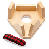 Kathfly wooden tailor ham holder hex base in natural oak