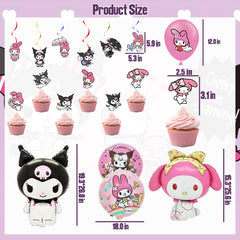 Kawaii Birthday Decorations kit contents and packaging