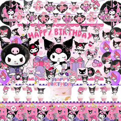 Kawaii birthday backdrop for cute party decor