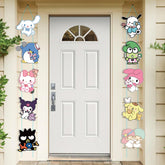 Kawaii cartoon porch sign set 10 pieces for birthday party decor