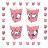 24 pack kawaii cartoon themed popcorn boxes for party decor
