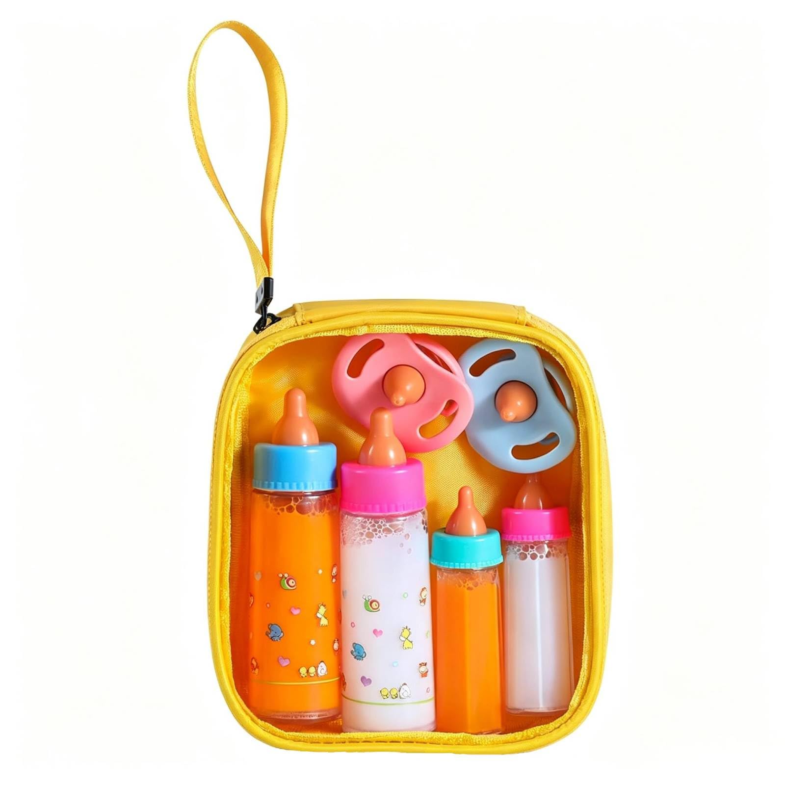 Kaydora baby doll bottle accessories set with milk bottles and pacifiers