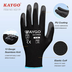 13-gauge seamless knit polyester gloves KG11P