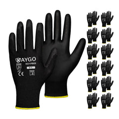 KAYGO KG11P safety work gloves PU coated palm