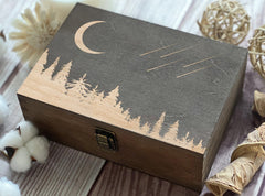 Handcrafted wooden keepsake box with smooth finish
